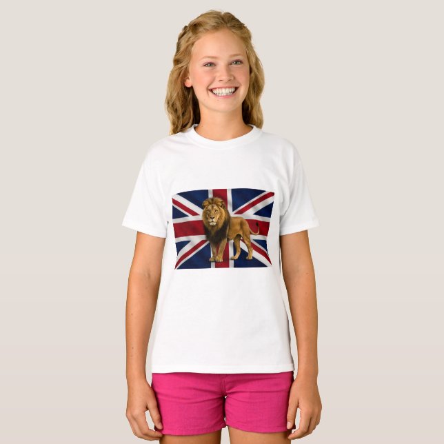 Girl's union jack t shirt (Front Full)