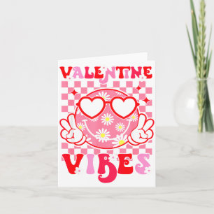 Girls Valentines Day Cute Smile Face Valentine Vib Card