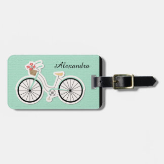 Girl's Vintage Bicycle Luggage Tag