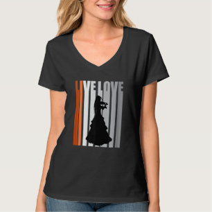 Girls Violin Motivational Orange Orchestra Distres T-Shirt