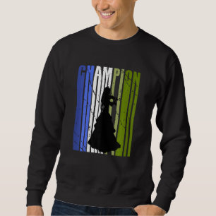 Girls Violinist Blue Green Violin Distressed Vinta Sweatshirt