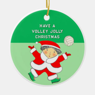 Girls Volleyball Christmas Collectable Ceramic Tree Decoration