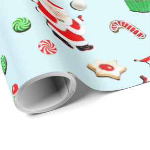Girls Volleyball Christmas Holiday Wrapping Paper