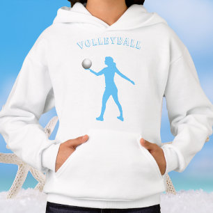 Girls Volleyball Hoodie with Name on Back