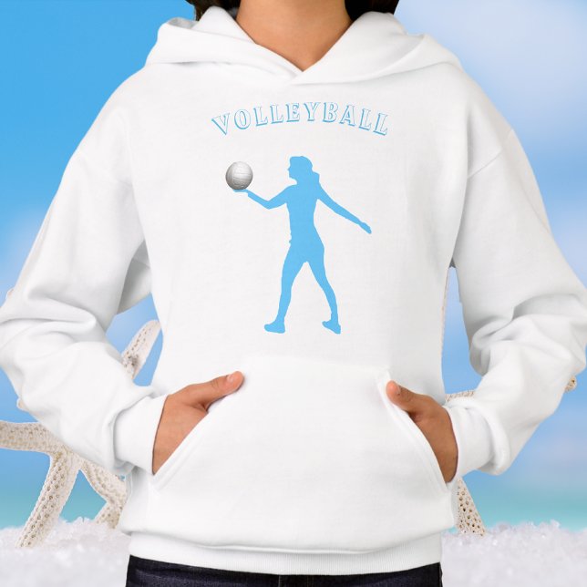 Girls Volleyball Hoodie with Name on Back (Girls Volleyball Hoodie with Name on Back)