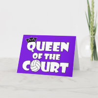 Girls Volleyball Queen of the Court Custom Colour