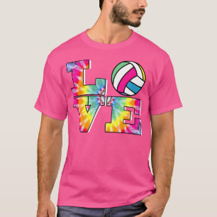 Girls Volleyball Tie Dye Love Colourful For nagers T-Shirt
