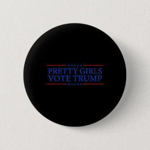 Girls Vote Trump 6 Cm Round Badge