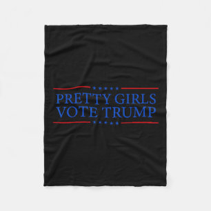 Girls Vote Trump  Fleece Blanket