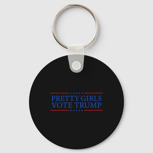 Girls Vote Trump  Key Ring (Front)