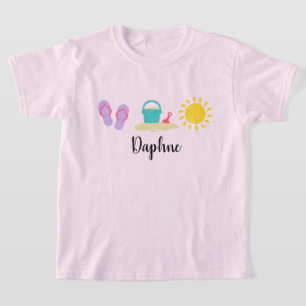 Girls Watercolor Beach Trio T-Shirt