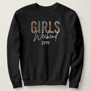 Girls Weekend Cheetah Print Girls trip getaway Sweatshirt