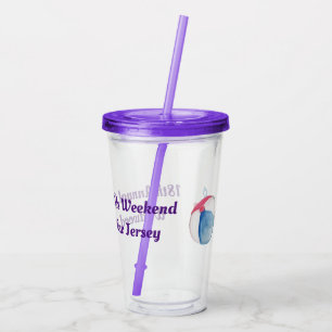 Girls Weekend Customisable w Bucket & Beach Ball Acrylic Tumbler