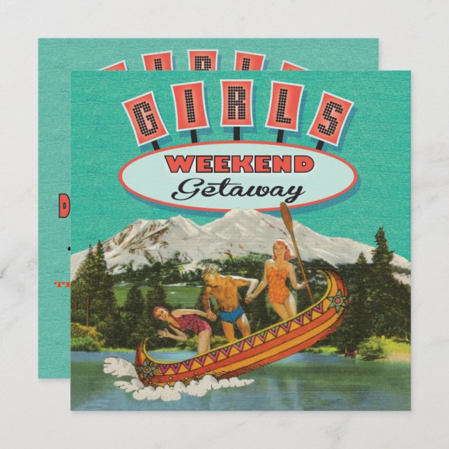 Girls Weekend Getaway Invitations (Front/Back)
