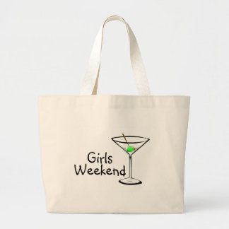 Girls Weekend Martini Large Tote Bag