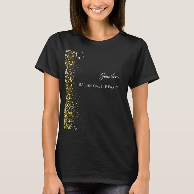 Girls weekend mocktail bachelorette party gold T-Shirt (Front)