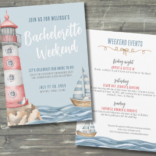 Girls Weekend Nautical Bachelorette Invitation