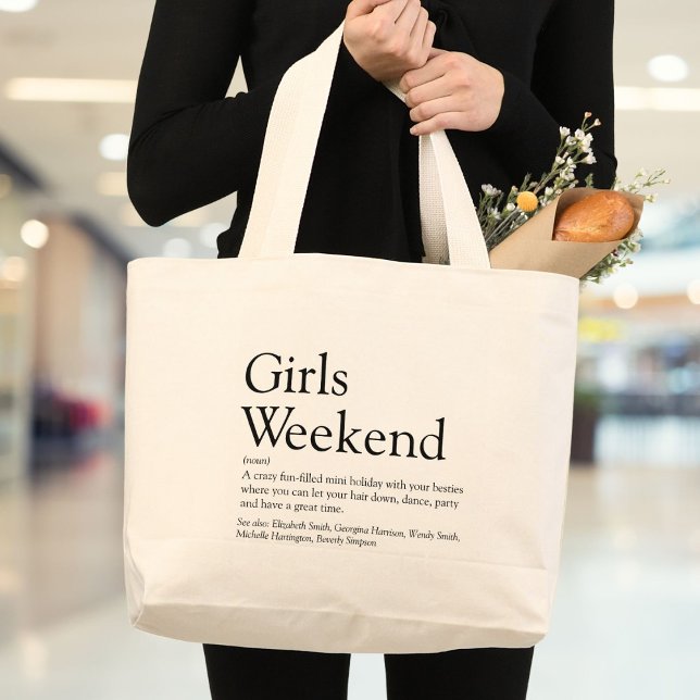 Girls Weekend Personalised Definition Large Tote Bag (Girls Weekend Personalized Definition Large Tote Bag)