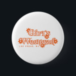 Girls Weekend Retro Bachelorette Party Bride 6 Cm Round Badge<br><div class="desc">Start the party weekend right with this fun and retro Girls Weekend button that is perfect for bachelorette and birthday parties! Features a 70's inspired groovy orange daisies and a trendy and retro-modern inspired font. Easily customise with your city and state in the personalisation option above.</div>