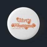 Girls Weekend Retro Bachelorette Party Bride 6 Cm Round Badge<br><div class="desc">Start the party weekend right with this fun and retro Girls Weekend button that is perfect for bachelorette and birthday parties! Features a 70's inspired groovy orange daisies and a trendy and retro-modern inspired font. Easily customise with your city and state in the personalisation option above.</div>