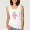 Girls White Tank Top with red design