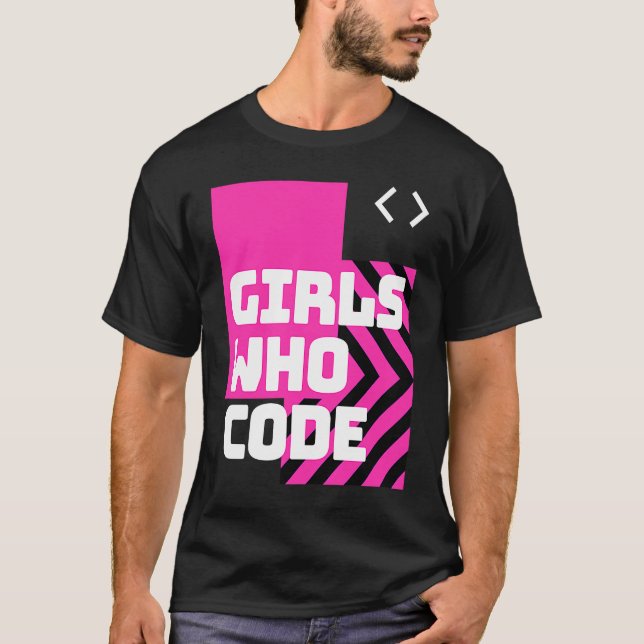 Girls who code the cool  computer T-Shirt (Front)