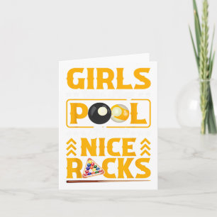 Girls Who Play Pool Have Nice Racks Funny Billiard Card