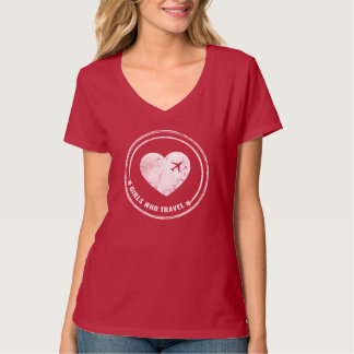 Girls Who Travel V-Neck T-shirt