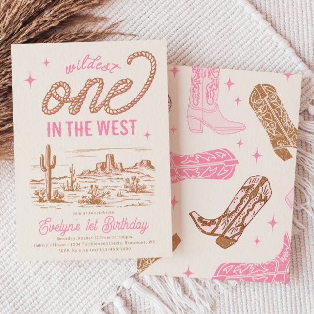 Girl's Wildest One in the West Invitation (Creator Uploaded)