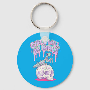 Girls Will Be Girls Cute Kawaii Key Ring
