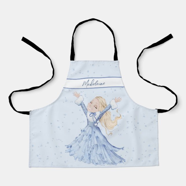  Girls Winter Princess Personal Apron (Front)