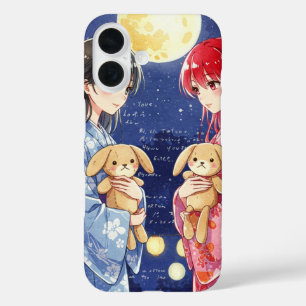  Girls with Bunnies by Natasha Us iPhone 16 Case