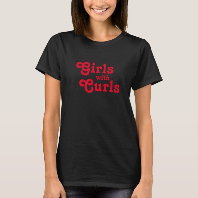 Girls With Curls Jewish Curly Hair Jewfro Afro T-Shirt (Front)
