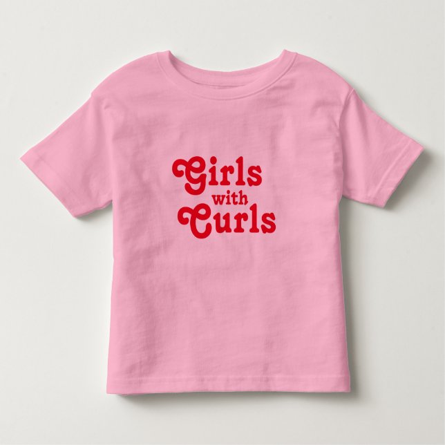 Girls With Curls Jewish Curly Hair Jewfro Afro Toddler T-Shirt (Front)