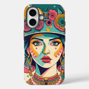 girls with hats iPhone 16 case