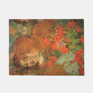 Girls With Red Poppies (by George Henry) Doormat