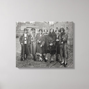 Girls With Rifles, 1925 Canvas Print