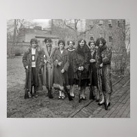 Girls With Rifles, 1925. Vintage Photo
