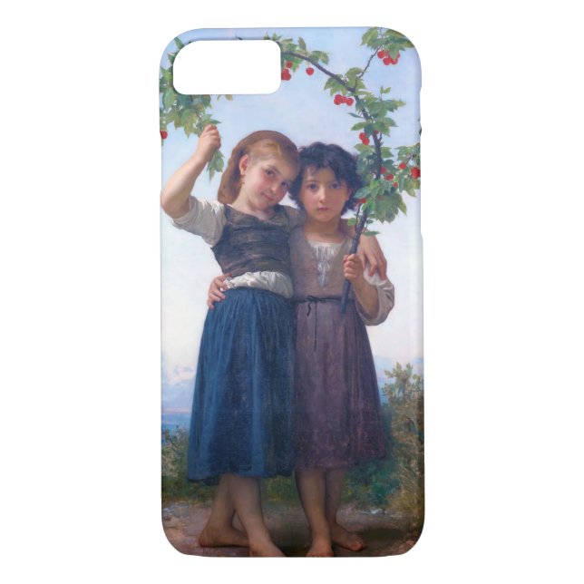 Girls with The Cherry Branch, Bouguereau Case-Mate iPhone Case (Back)