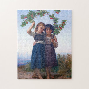 Girls with The Cherry Branch, Bouguereau Jigsaw Puzzle