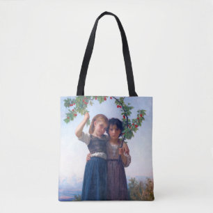 Girls with The Cherry Branch, Bouguereau Tote Bag