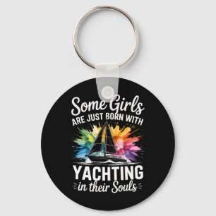 Girls With Yachting Souls Boat Queen Party Cruise Key Ring