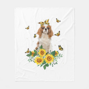 Girls Women Mum Cavalier King Charles Spaniel Dog Fleece Blanket