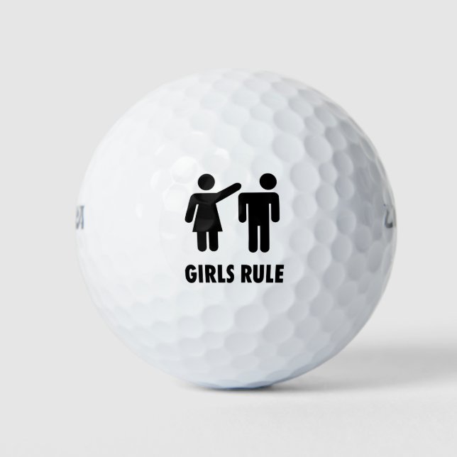 Girls Women Power gift Golf Balls (Front)