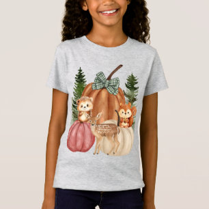Girl's Woodland Fall Theme T-shirt