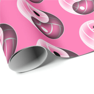 girls yin yang volleyball pink or ANY colour Wrapping Paper