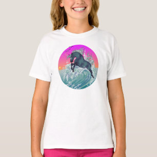 Girl's Youth Unicorn Shirt "Medium" in Neon Yellow