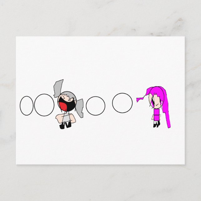 girlscartoon postcard (Front)