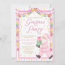 Girlsmas Party Christmas Pajama Party Invitation