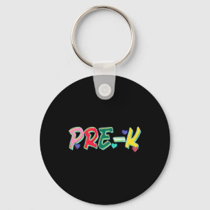 Girly 1st Day Of Pre-k Teacher Student First Day O Key Ring